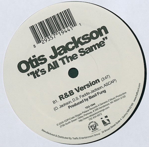 Otis Jackson Sr. & Oh No : It's All The Same (12")