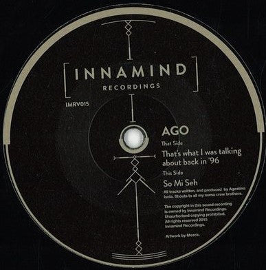 Ago (9) : So Mi Seh / That's What I Was Talking About Back In '96 (10", Single)