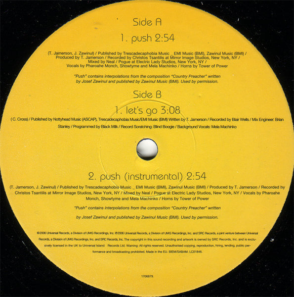 Pharoahe Monch : Push / Let's Go (12")