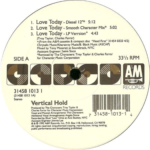 Vertical Hold : Love Today (12")