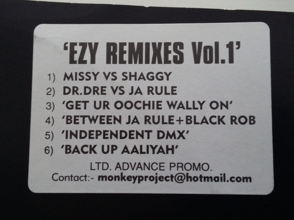 Unknown Artist : Ezy Remixes Vol.1 (12", Unofficial, W/Lbl)