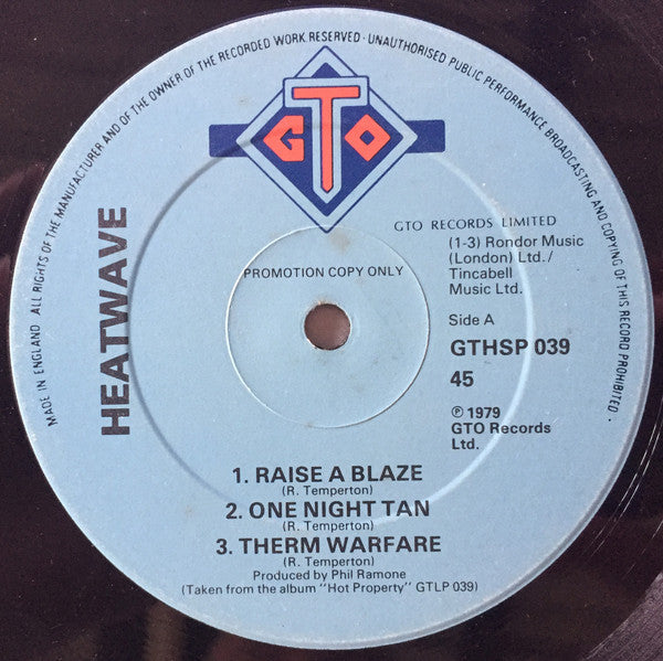 Heatwave : Hot Property (12", S/Sided, Promo, Smplr)