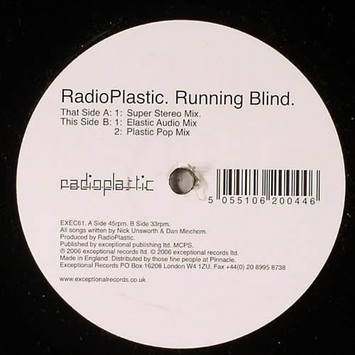 Radioplastic : Running Blind (12")