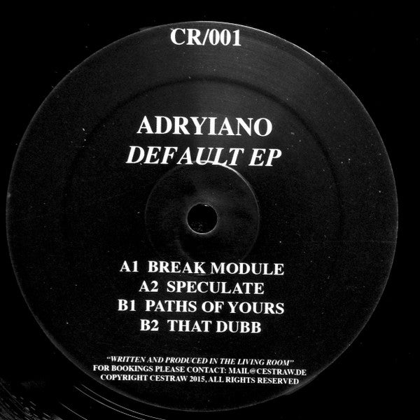 Adryiano : Default EP (12", EP)