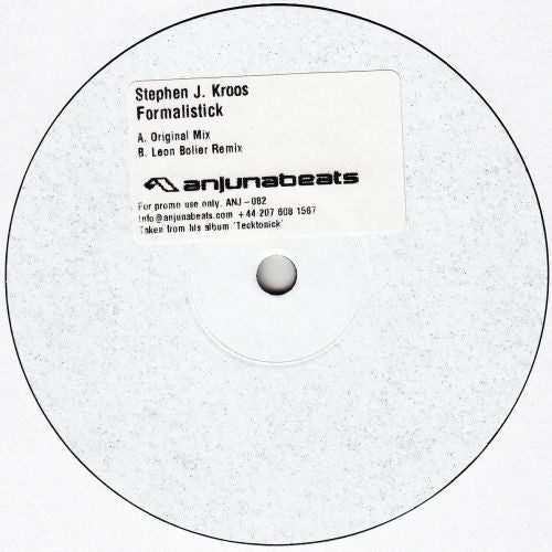 Stephen J. Kroos : Formalistick (12", W/Lbl)