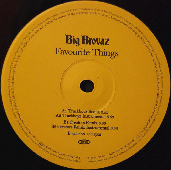 Big Brovaz : Favourite Things (12", Promo)