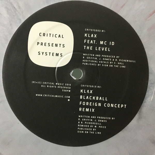 Klax (5) : Critical Presents: Systems 003 (12", Gre)