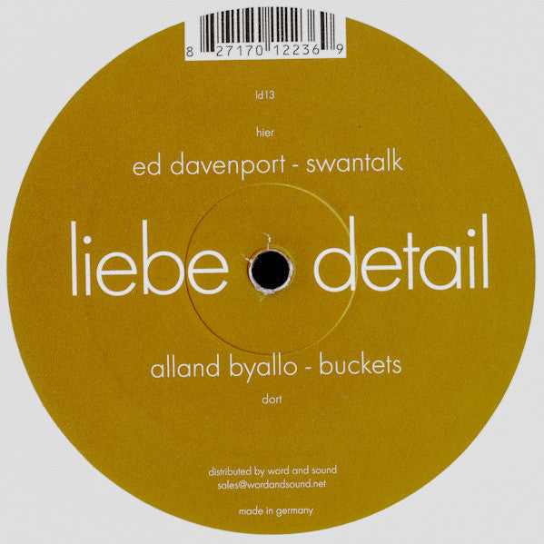 Alland Byallo / Ed Davenport : Buckets / Swantalk (12", Ltd, Whi)