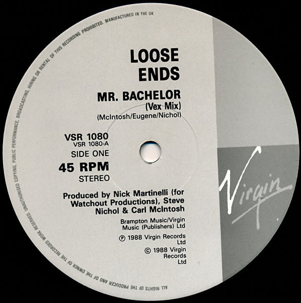 Loose Ends : Mr. Bachelor (Vex Mix) (12")