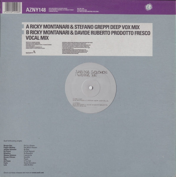 Shauna Solomon : I Wanna Be (12")