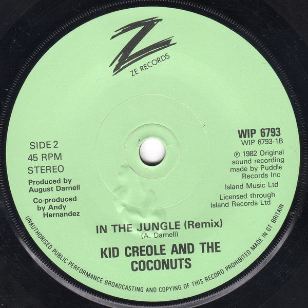 Kid Creole And The Coconuts : Stool Pigeon (7", Sol)