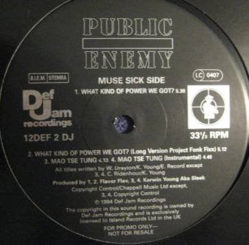 Public Enemy : I Stand Accused / What Kind Of Power We Got? (12", Promo)