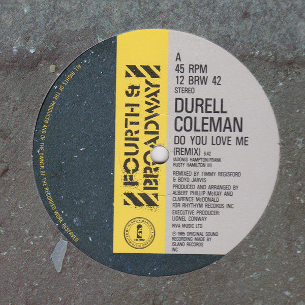 Durell Coleman : Do You Love Me (Remix) (12", Single)