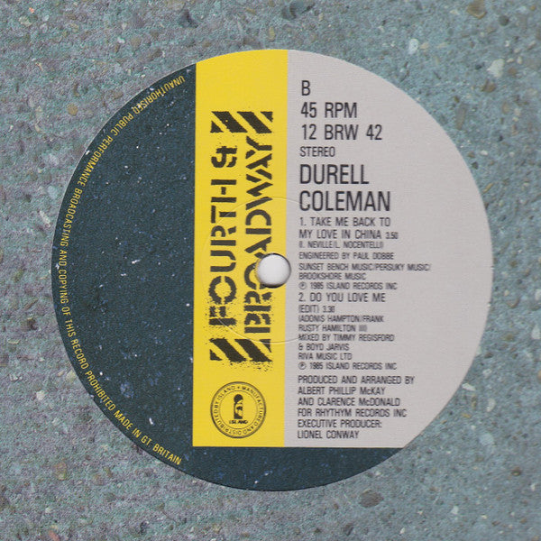 Durell Coleman : Do You Love Me (Remix) (12", Single)