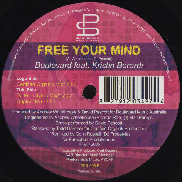 Boulevard (2) Feat. Kristin Berardi : Free Your Mind (12")