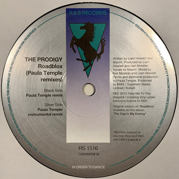 The Prodigy : Roadblox (Paula Temple Remixes) (12", Ltd)