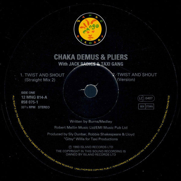 Chaka Demus & Pliers & The Taxi Gang : Twist And Shout / Rhythm Killer (12")