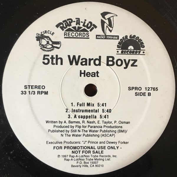 5th Ward Boyz Featuring Scarface (3) : I Know / Heat (12", Promo)