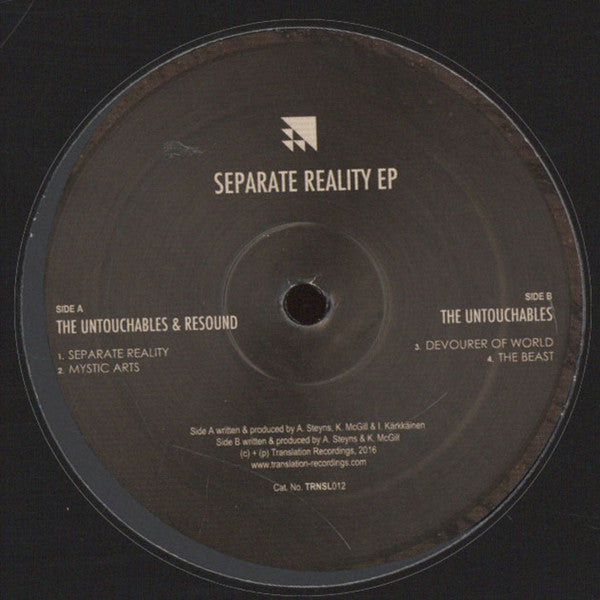 The Untouchables (17) : Separate Reality EP (12", EP)