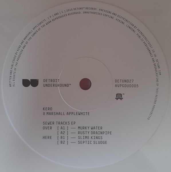 Kero X Marshall Applewhite : Sewer Tracks EP (12", EP, Ltd, Whi)