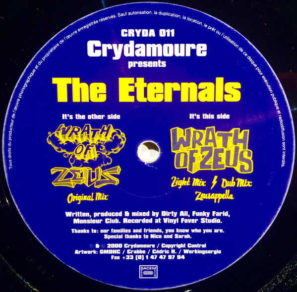 The Eternals : Wrath Of Zeus (12")