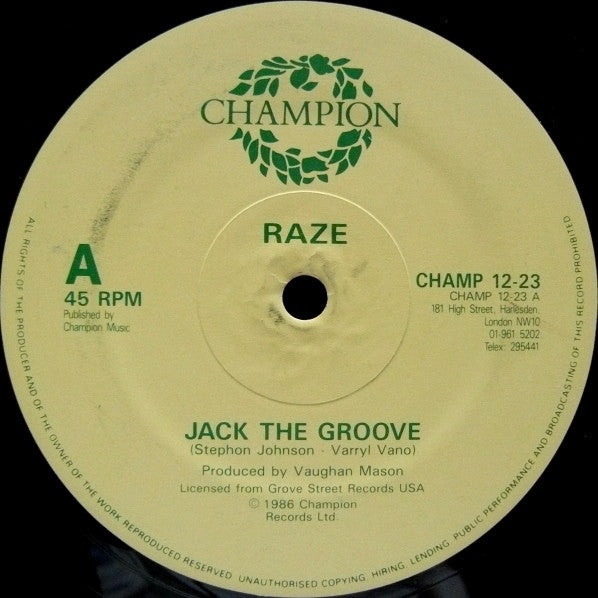 Raze : Jack The Groove (12")