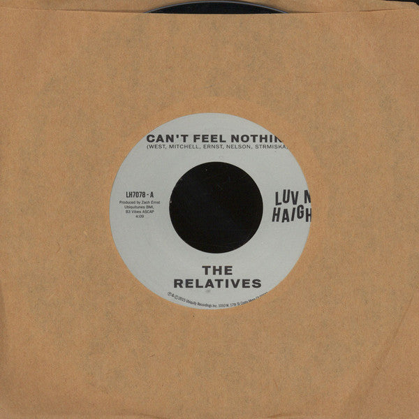 The Relatives (5) : Can't Feel Nothin' / No Man Is An Island (7", Single, Ltd)