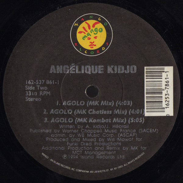 Angélique Kidjo : Agolo (12")