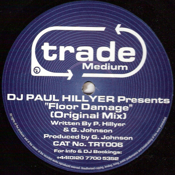 DJ Paul Hillyer : Floor Damage (12")
