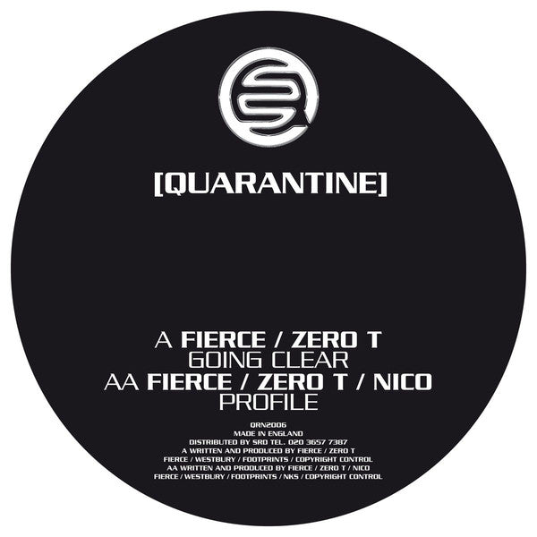 Fierce / Zero Tolerance / Nico (4) : Going Clear / Profile (12")