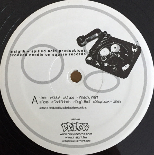 Insight (2) + Spilled Acid Productions : Crooked Needle On A Square Record (LP)
