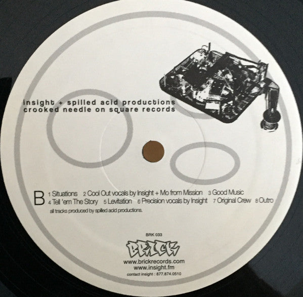 Insight (2) + Spilled Acid Productions : Crooked Needle On A Square Record (LP)