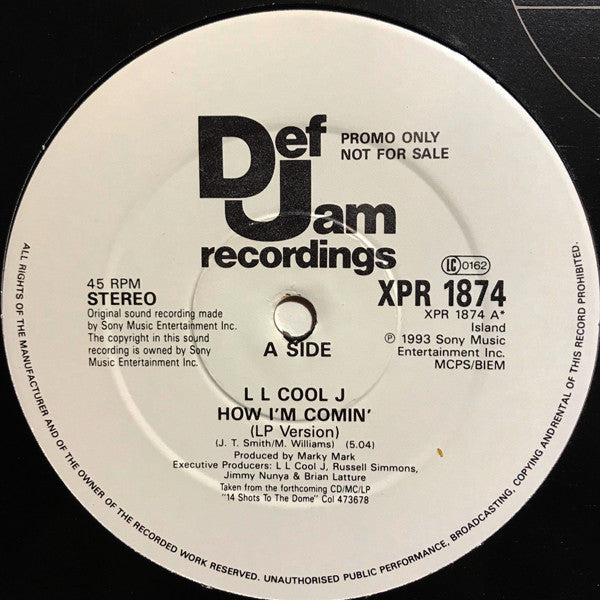 LL Cool J : How I'm Comin' (12", Promo)