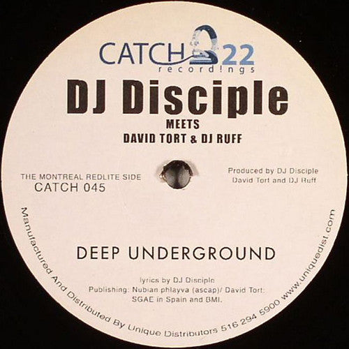 DJ Disciple Meets David Tort & DJ Ruff : Deep Underground / Crossroads (12")