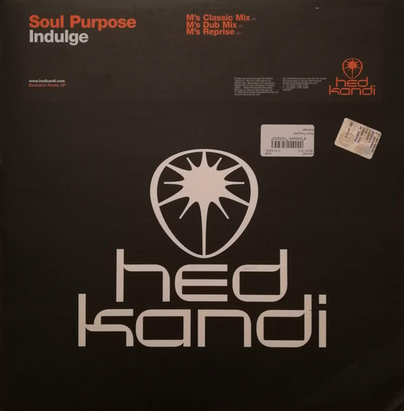 Soul Purpose (4) : Indulge (12", Promo)