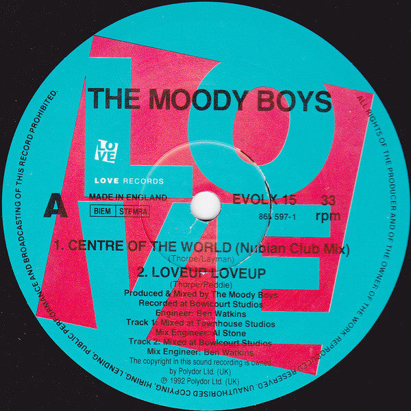 The Moody Boys : Centre Of The World (12")