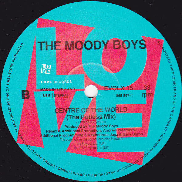 The Moody Boys : Centre Of The World (12")