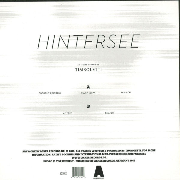 Timboletti : Hintersee (12")