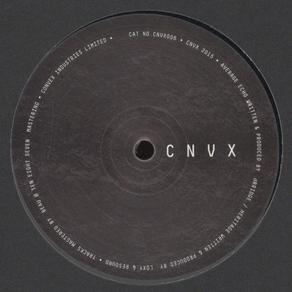D-Bridge & Loxy & Resound : Average Echo / Heritage (12")