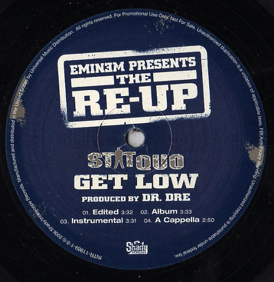 Stat Quo : Get Low (12", Promo)