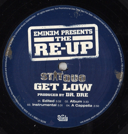 Stat Quo : Get Low (12", Promo)