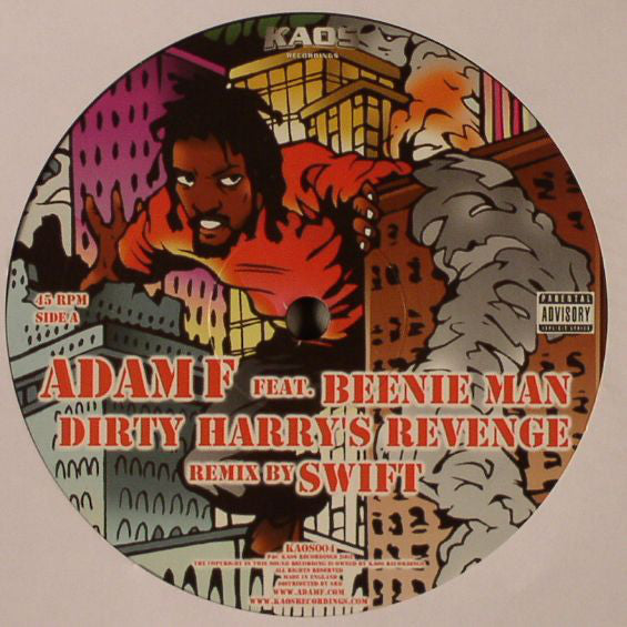 Adam F Feat. Beenie Man : Dirty Harry's Revenge (Remixes) (12")