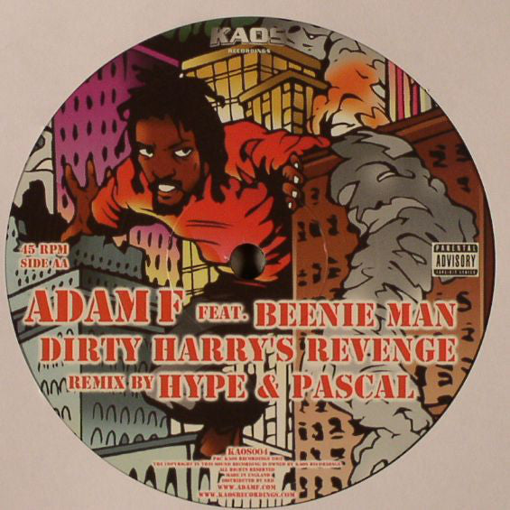 Adam F Feat. Beenie Man : Dirty Harry's Revenge (Remixes) (12")