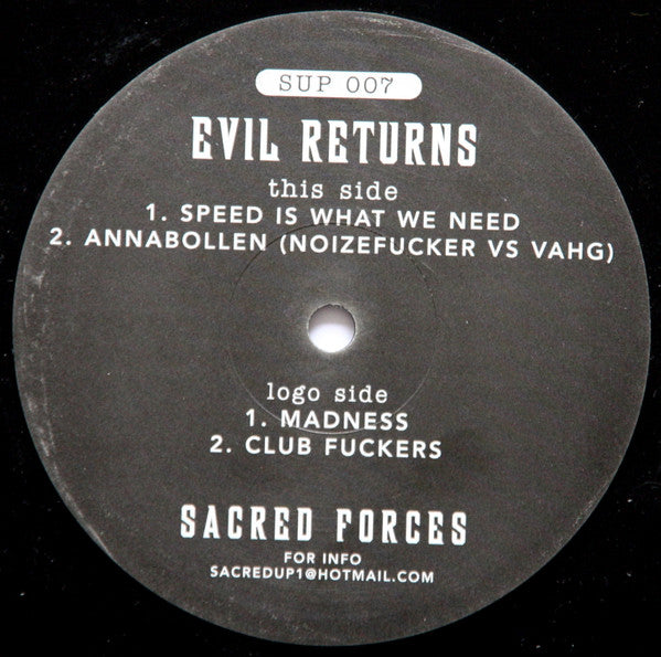 Various : Evil Returns (12")