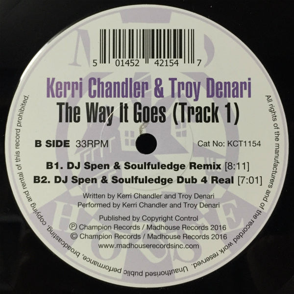 Kerri Chandler & Troy Denari : The Way It Goes (Track 1) (12")