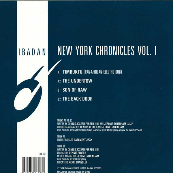 Jerome Sydenham & Dennis Ferrer : New York Chronicles Vol. I (12")