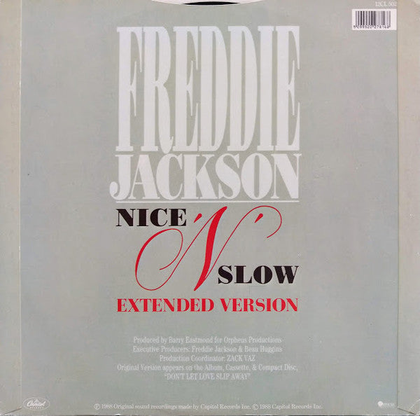 Freddie Jackson : Nice 'N' Slow (Extended Version) (12")