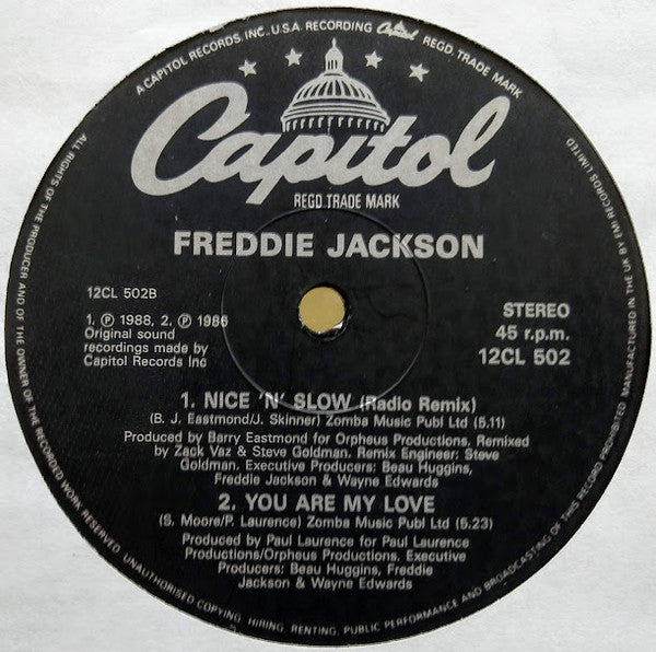 Freddie Jackson : Nice 'N' Slow (Extended Version) (12")