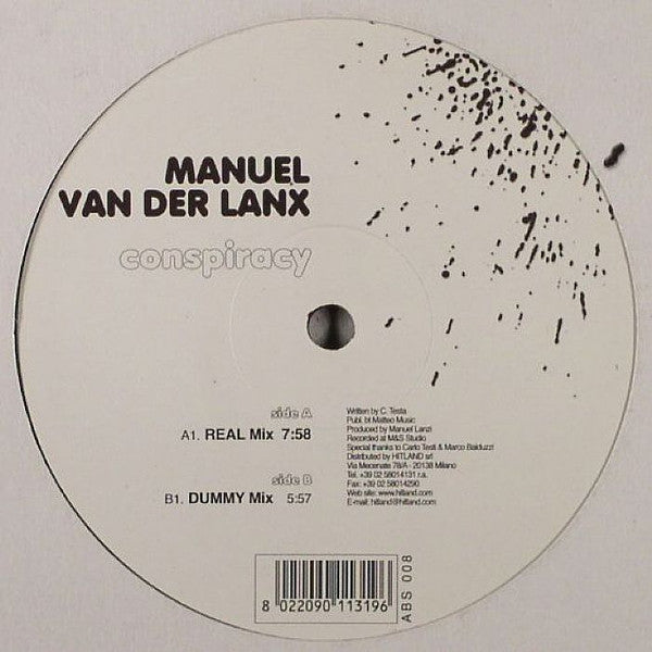 Manuel van der Lanx : Conspiracy (12")