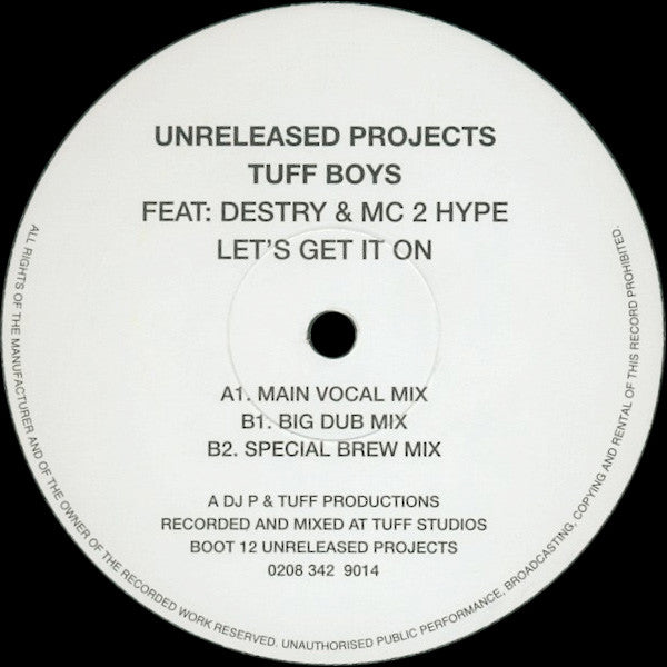 Tuff Boys Feat: Destry & MC 2 Hype : Let's Get It On (12")